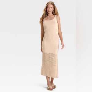 NWT universal thread cream tan sweater tank dress XL